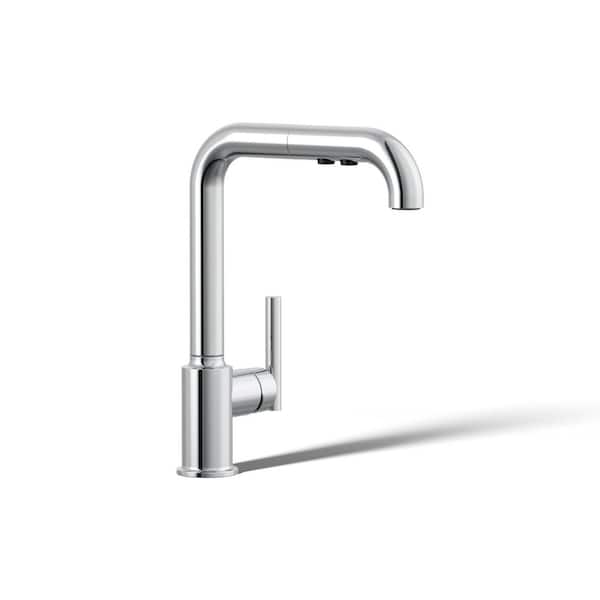 Purist Single-Handle Pull-Out Sprayer Kitchen Faucet In Polished Chrome