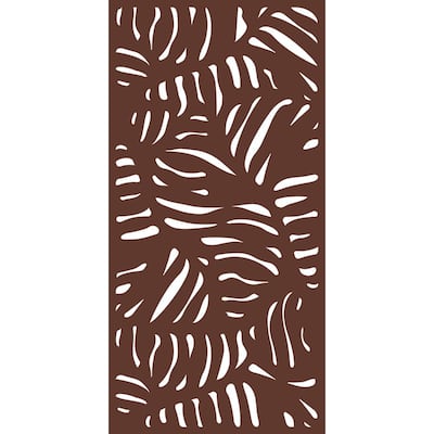 6 ft. x 3 ft. Espresso Brown Decorative Composite Fence Panel Featured in the Panama Design
