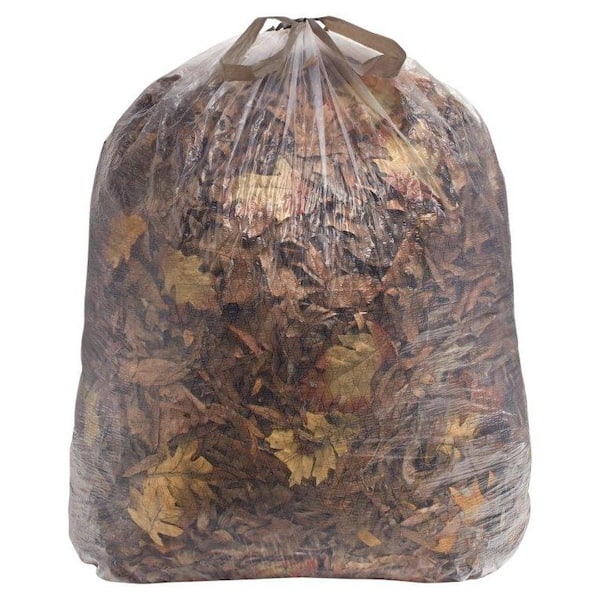 HDX - 39 Gallon Clear Flex Drawstring Outdoor Trash Bags (50-Count)