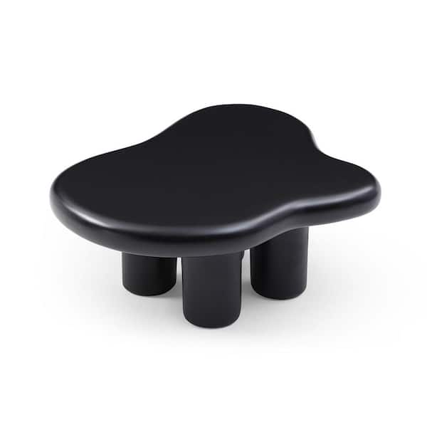 myhomore Cute Cloud Coffee Table for Living Room, Black, 35.43 in.