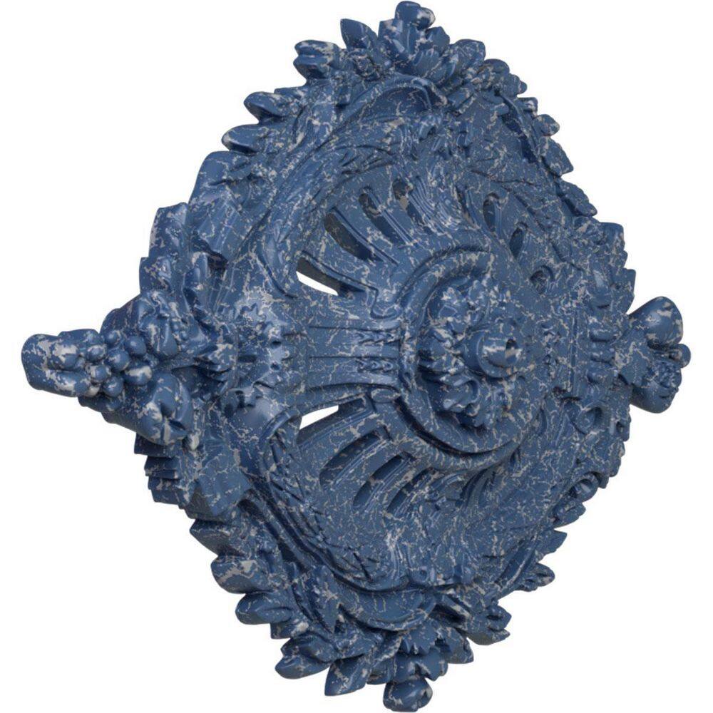 Americana Crackle Hand-Painted Ceiling Medallion 35.88"