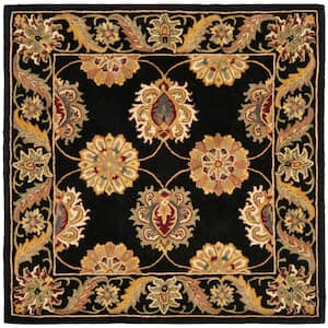 SAFAVIEH Heritage Red 8 ft. x 8 ft. Square Border Area Rug HG625A-8SQ