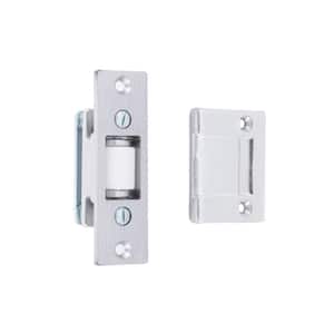 Solid Brass Heavy Duty Silent Roller Latch with Square Strike Adjustable in Satin Chrome
