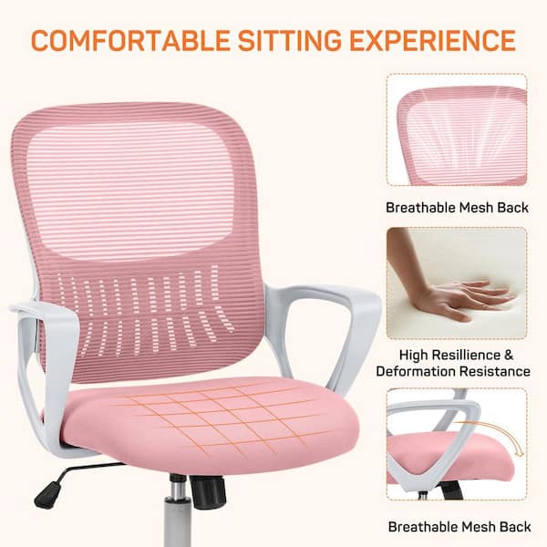 Desk Chair BestOffice Ergonomic Office Chair Mid-Back Swivel