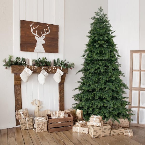 ANGELES HOME 6 ft. Green Unlit Artificial Christmas Tree Green