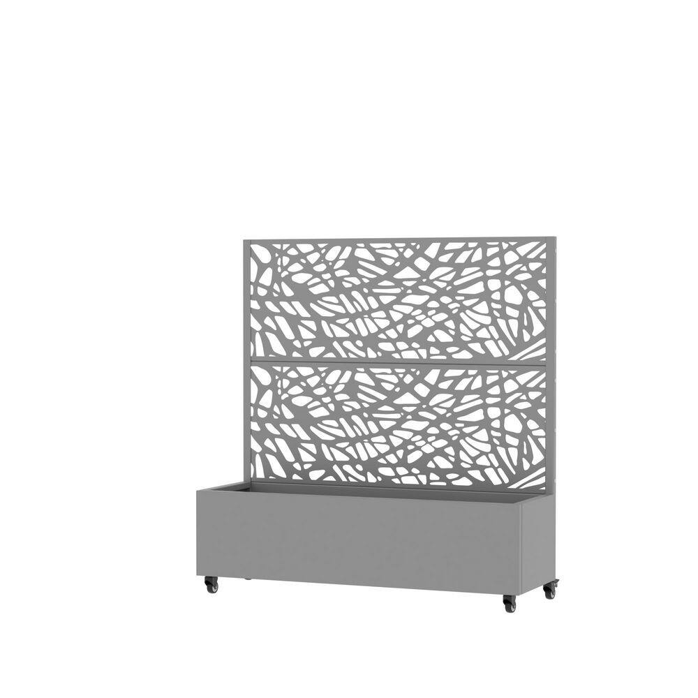 47 in. H x 47 in. W Metal Planter Box with Galvanized Trellis and Wheels Garden Bed with Drainage Holes price history on PriceWatchPro