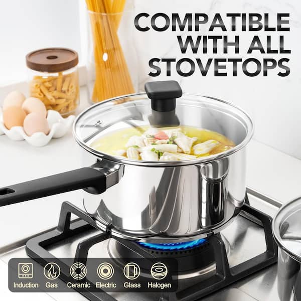 ererin　2QT　3QT Amazon.com: All-Clad D3 3-Ply Stainless Steel Sauce Pan with Lid 2