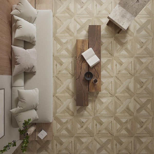 Spanish Arborix 24 in. x 24 in. Matte Wood Look Porcelain Floor and Wall Tile-Roble (4 PCS, 15.5 sq. ft. /Case)