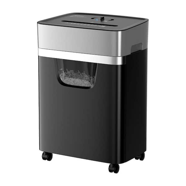 14-Sheet Cross Cut Paper Shredder with P-4 Security, 5.3 Gal Bin, Anti-Jam, Casters and Shreds CD/Credit Card, Black