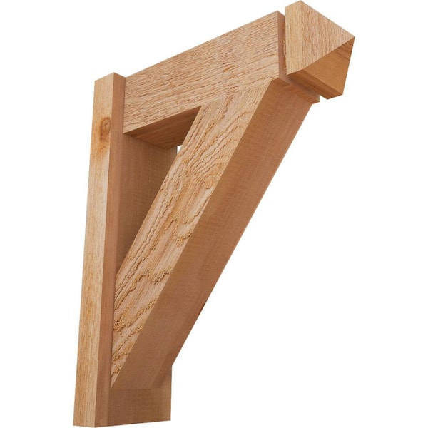 Ekena Millwork 6 in. x 22 in. x 18 in. Western Red Cedar Traditional Arts and Crafts Rough Sawn Outlooker