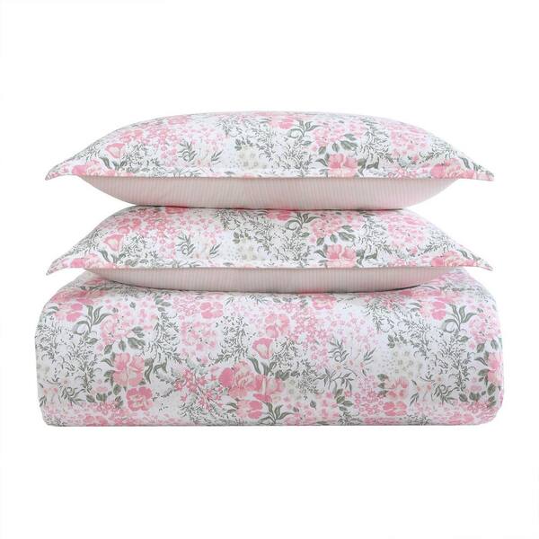 Laura Ashley Heather Garden 3 Piece White/Pink/Green 100