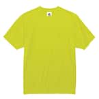 GloWear 8089 Men's 5XL Hi Vis Lime Polyester Short Sleeved Pocket T-Shirt