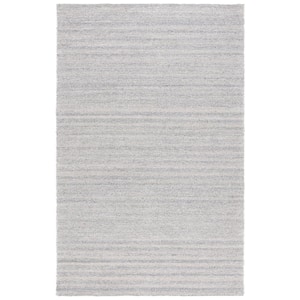 Ebony Silver/Gray 8 ft. x 10 ft. Striped Area Rug