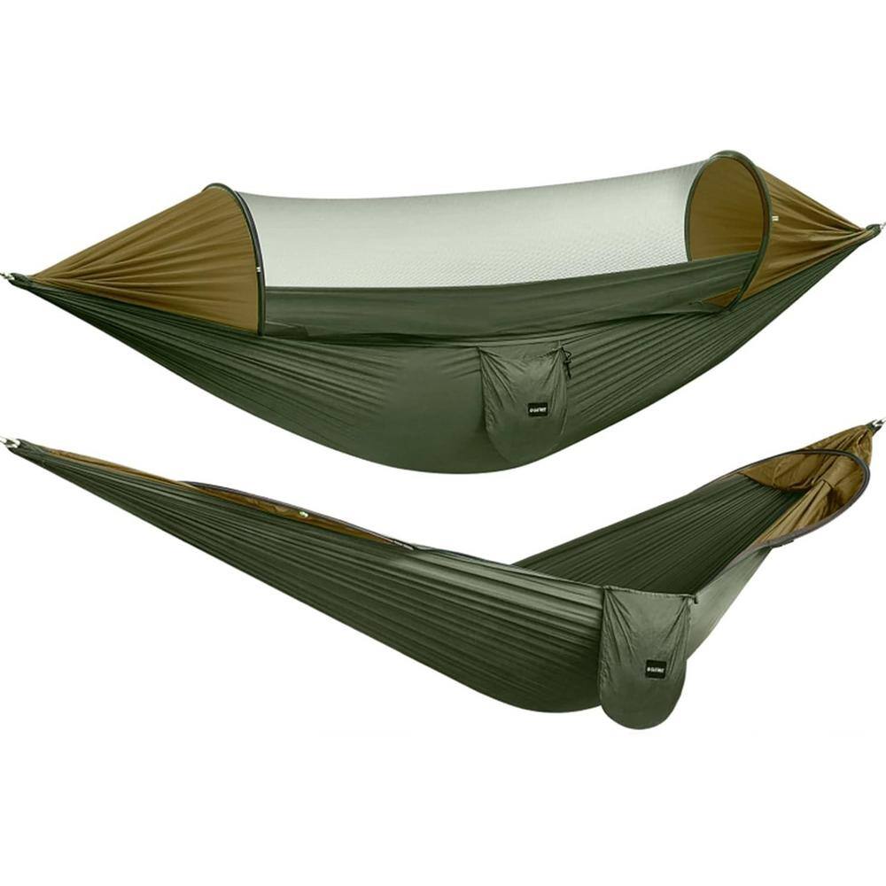 9.5 ft. Portable Large Camping Parachute Nylon Hanging Hammock with Mosquit