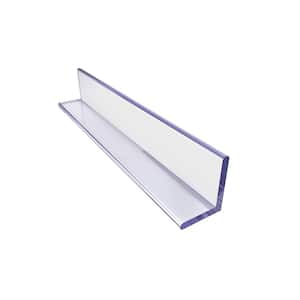 96 in. L Clear L-Strike with Adhesive Backing for 3/8 in. Glass Shower Door