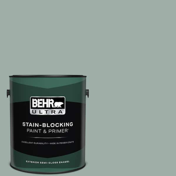 BEHR ULTRA 1 gal. Home Decorators Collection #HDC-CT-22 Aged Jade Semi-Gloss Enamel Exterior Paint & Primer