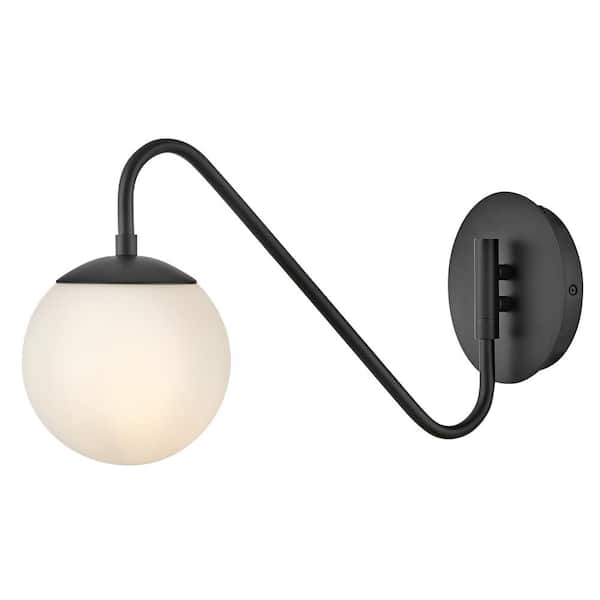 LARK Dottie 6.0 in. 1-Light Black Wall Sconce