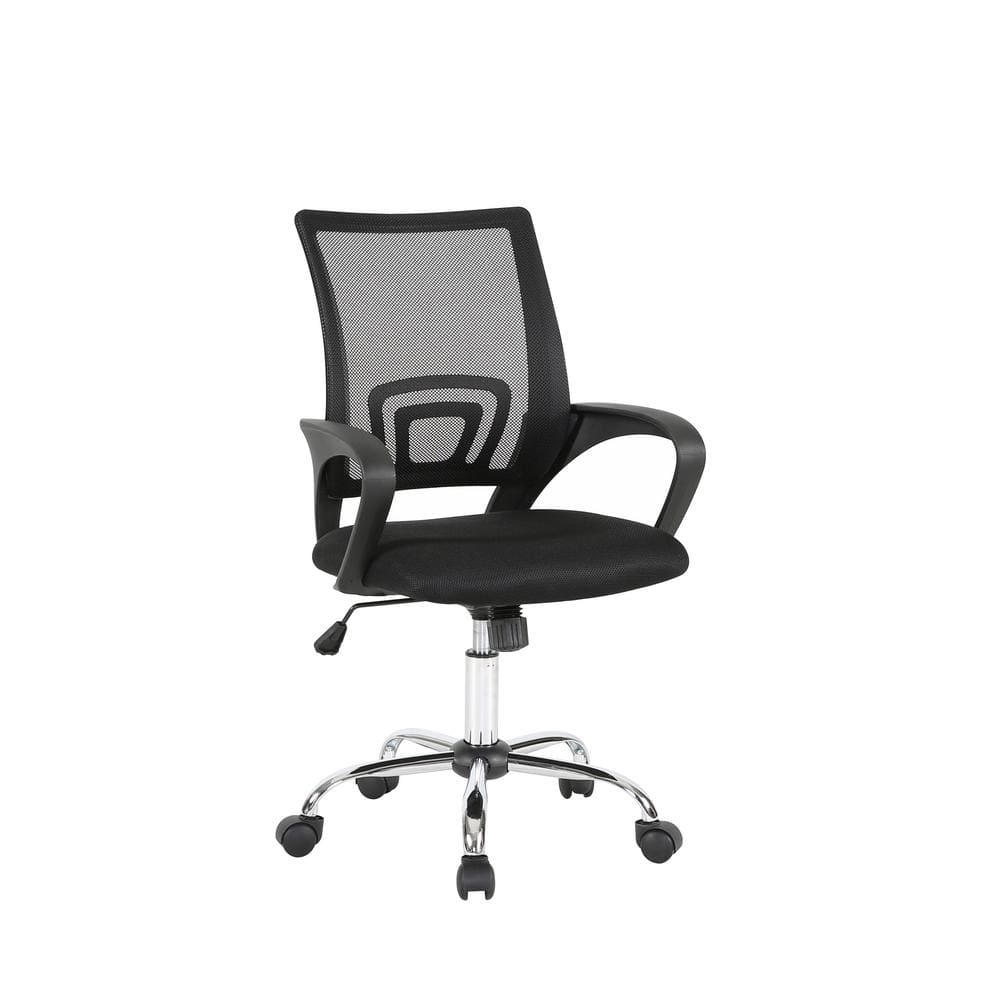 Black Mid Back Mesh Office Chair TYFC21030 - The Home Depot