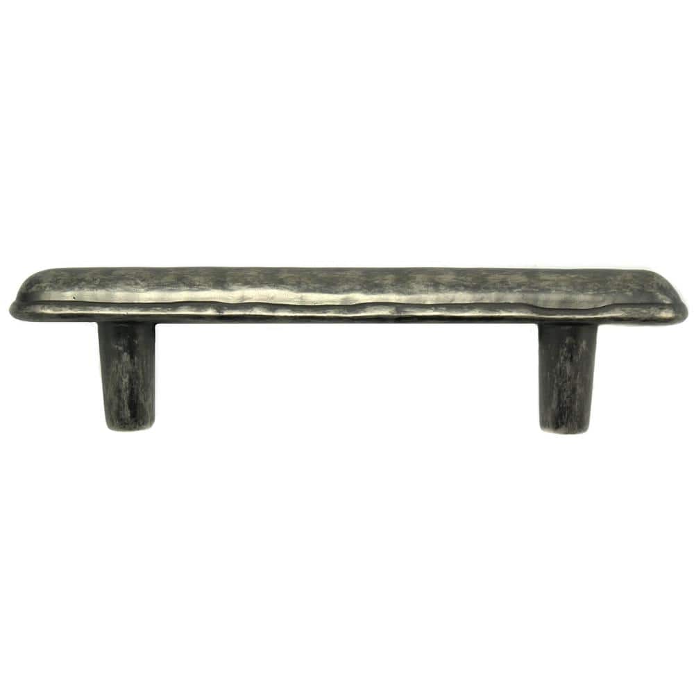Antique Pewter 3-Inch Bar Cabinet Pull with Mounting Hardware