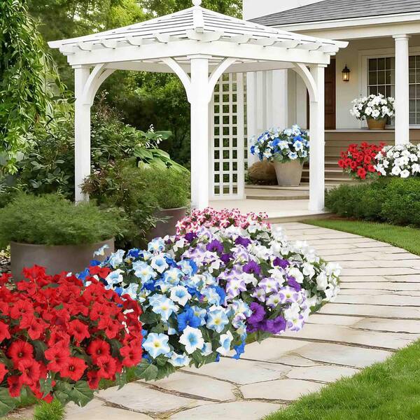15.8 in. Red Indoor/Outdoor Artificial Other Morning Glory Flower