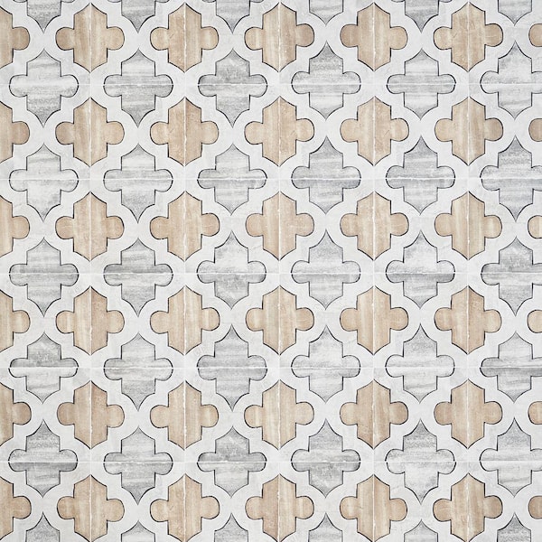 Ivy Hill Tile Patras Deco Picos 7.87 in. x 7.87 in. Matte Porcelain Floor and Wall Tile (10.76 sq. ft./Case)