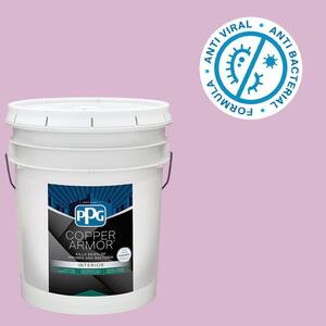 5 gal. PPG1180-4 Light Mulberry Semi-Gloss Antiviral and Antibacterial Interior Paint with Primer
