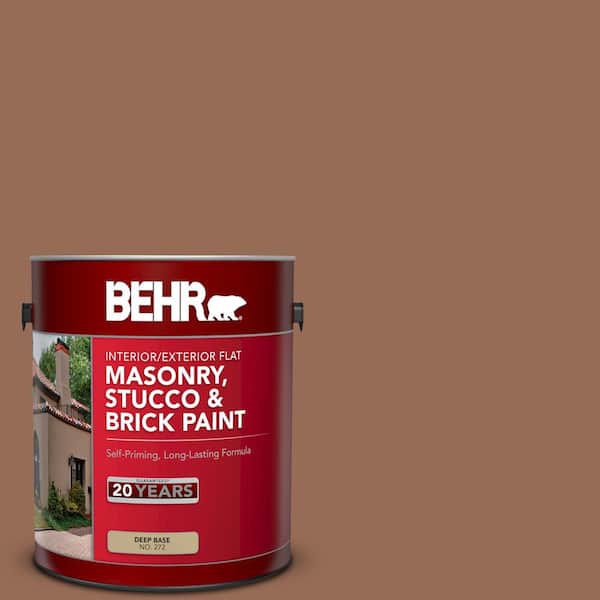 BEHR 1 gal. #S200-6 Timeless Copper Flat Interior/Exterior Masonry, Stucco and Brick Paint