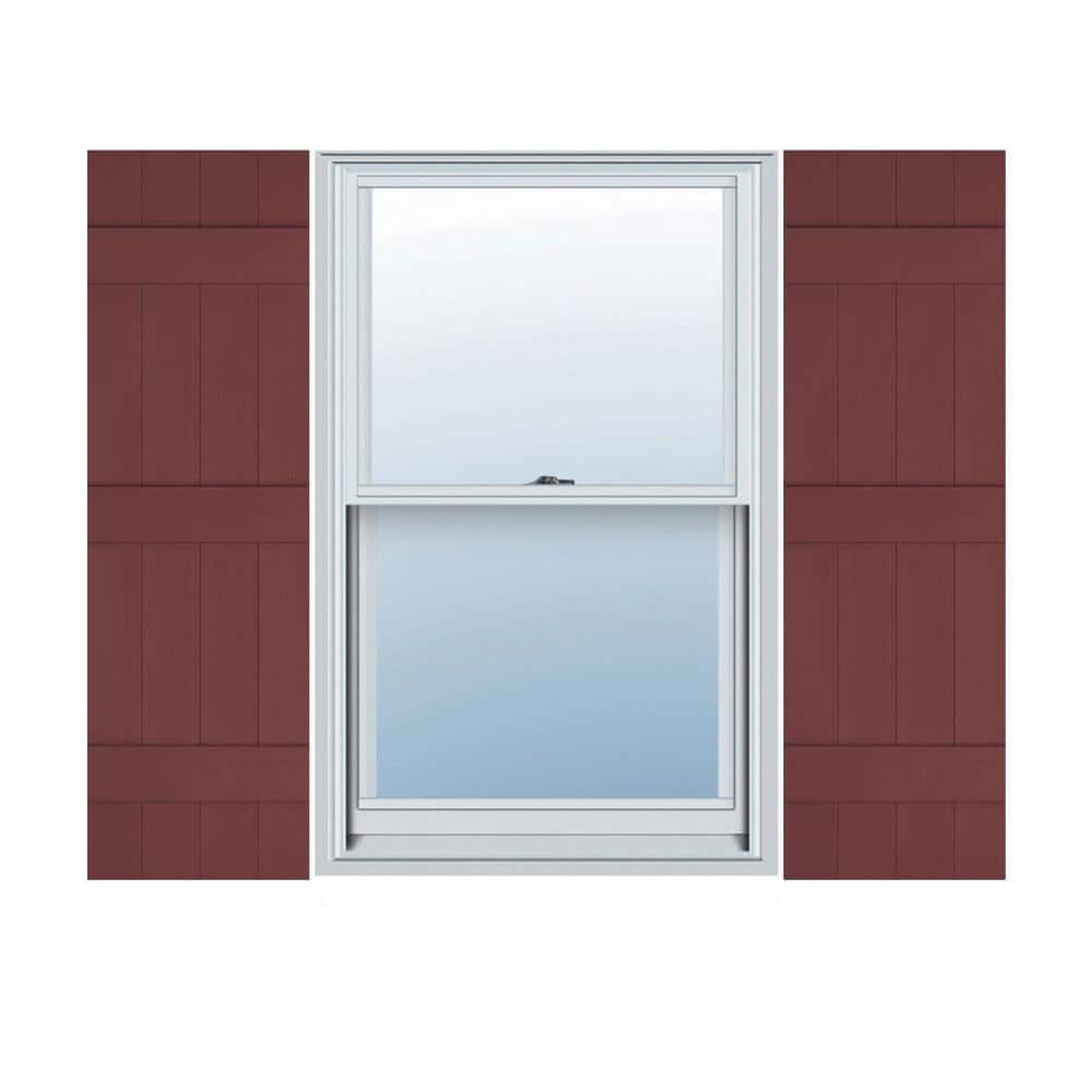 14 in. x 70 in. Lifetime Vinyl Custom Four Board Joined Board and Batten Shutters Pair Wineberry price history on PriceWatchPro