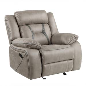 Tyson Gray Leatherette Manual Recliner