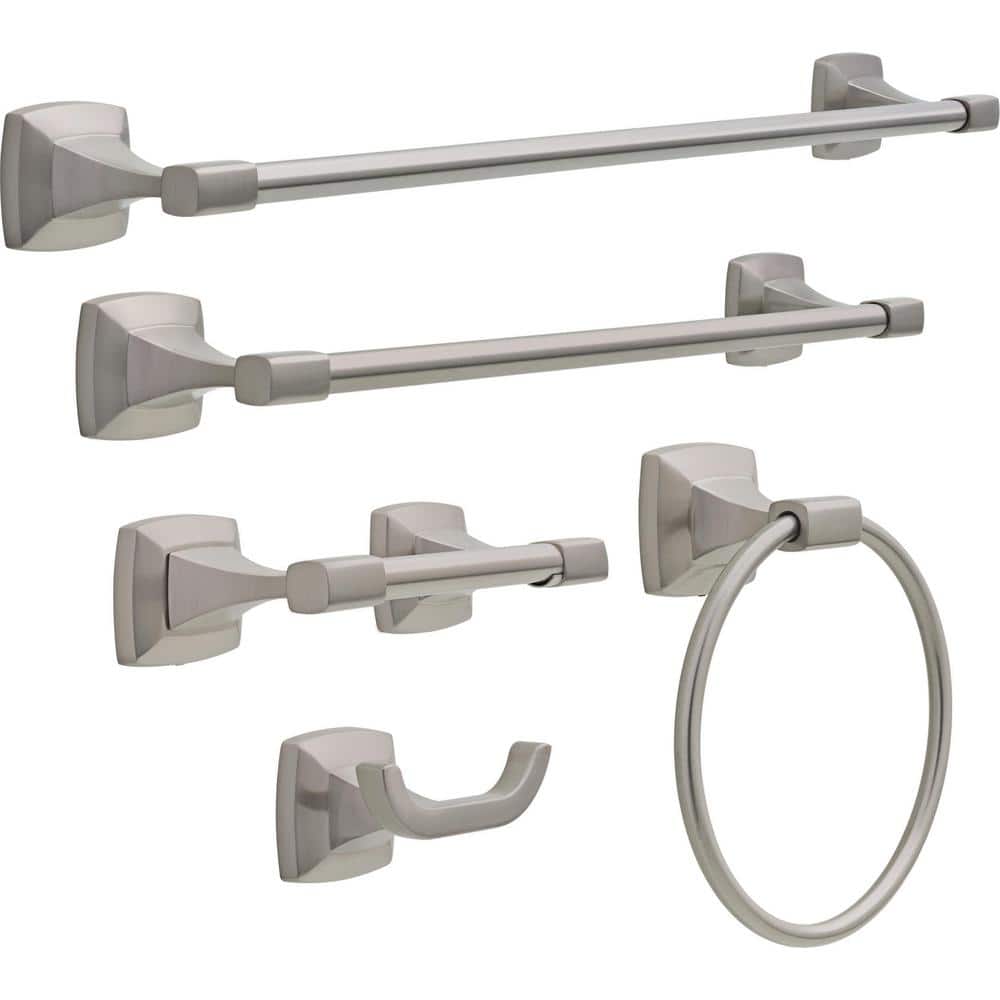 Portwood Brushed Nickel Wall Mounted Towel Ring
