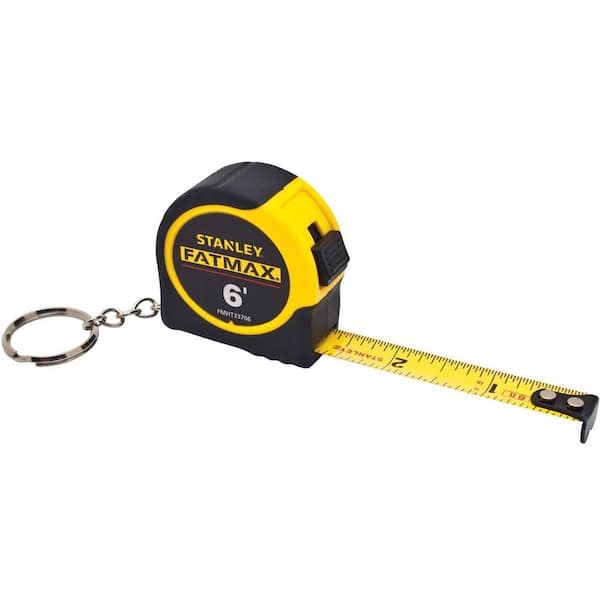 Tape Measure Key Chain Pocket Mini Measuring Handyman Tool 3ft Metal 