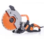 12 In. Electric Concrete Cut-Off Saw With Dust Suppression and 12 In. Diamond Blade