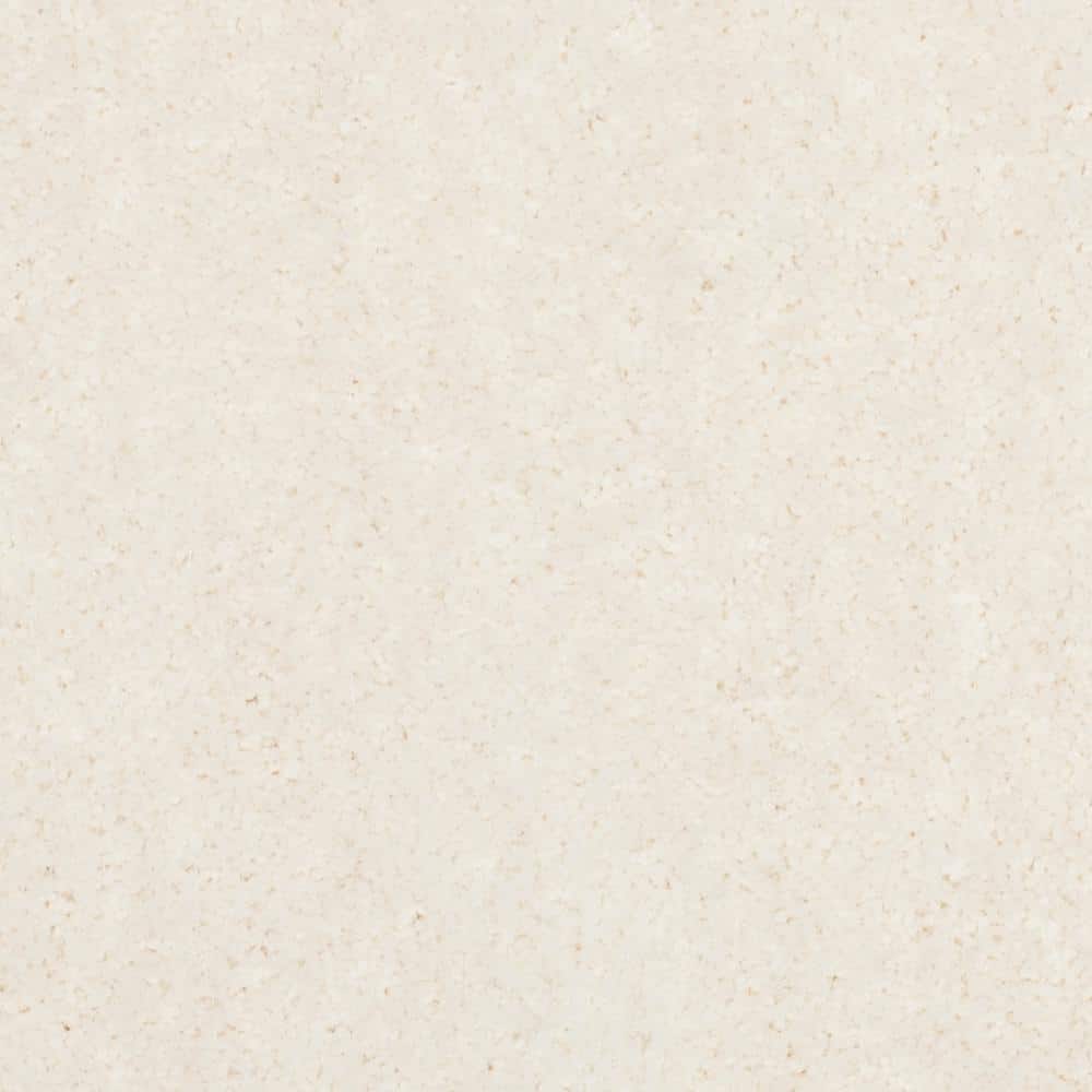 Ivory Hand-Tufted Synthetic Shag Square Area Rug, 6'x6'