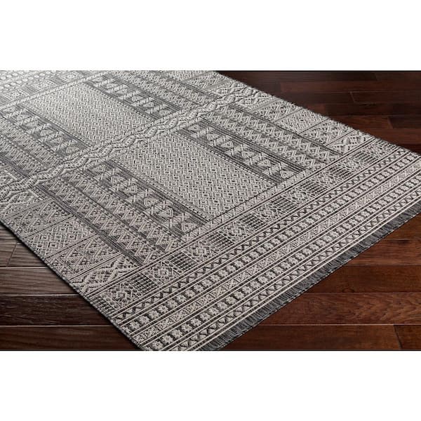 McBride Charcoal and Beige Updated Traditional Area Rug 7'10 x 10'6 
