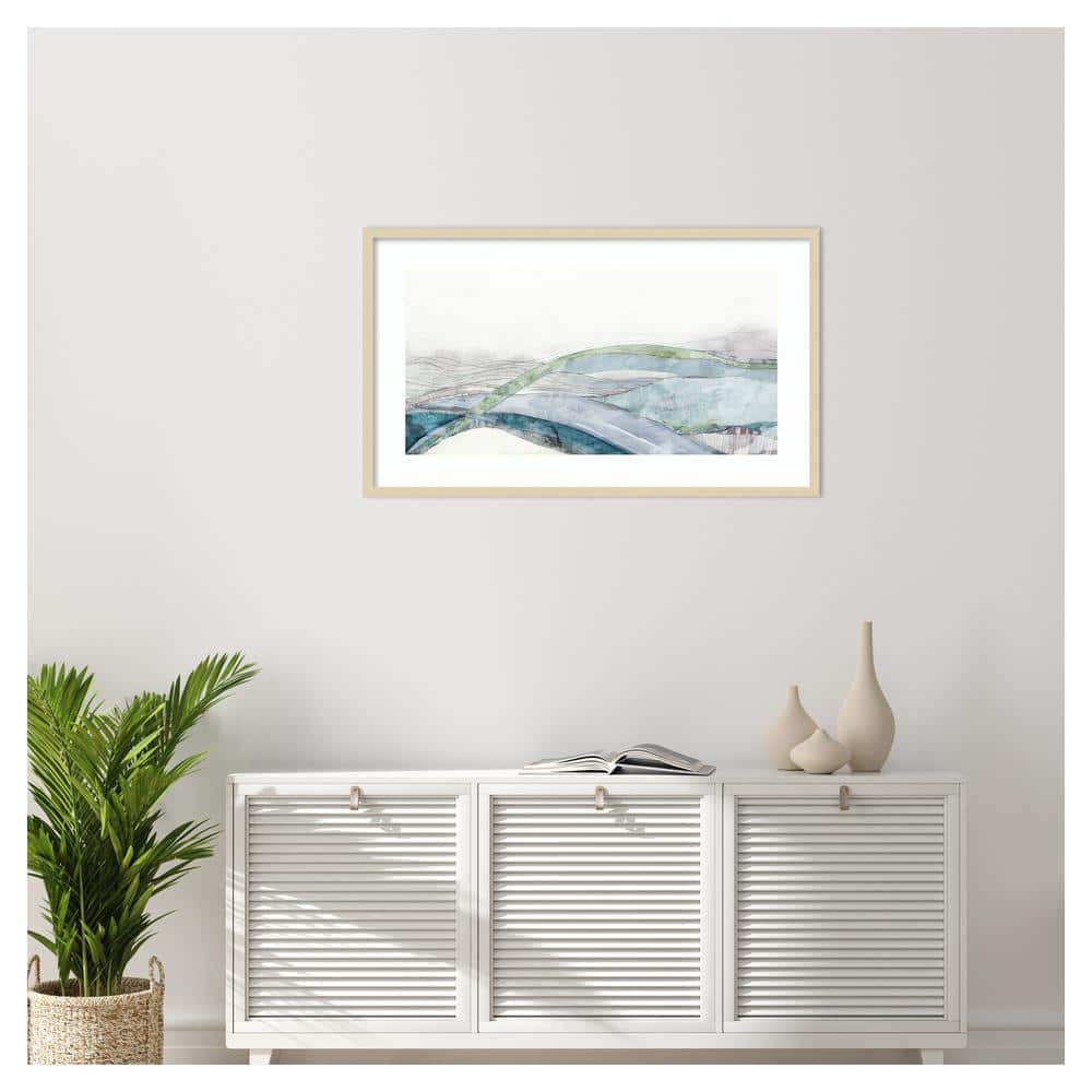 Way of Water 41"x24" Brown Wood Framed Abstract Landscape Print