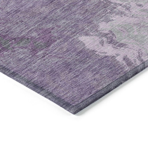 Chantille Machine Washable Indoor/Outdoor Abstract ACN1841 Lavender 8 ft. x 10 ft. Accent Rug