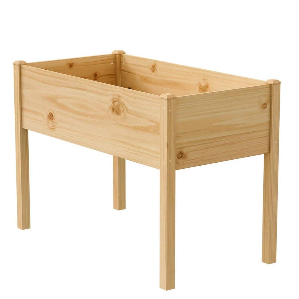 46 in. L x 23 in. W x 32 in. H Raised Garden Bed Large Elevated Wooden Horticulture Planter Box with Wood Legs, Wood price history on PriceWatchPro