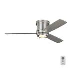 TOB by Thomas O'Brien Aerotour Semi-Flush 56 in. Integrated LED Indoor Satin Nickel Ceiling Fan with DC Motor and Remote
