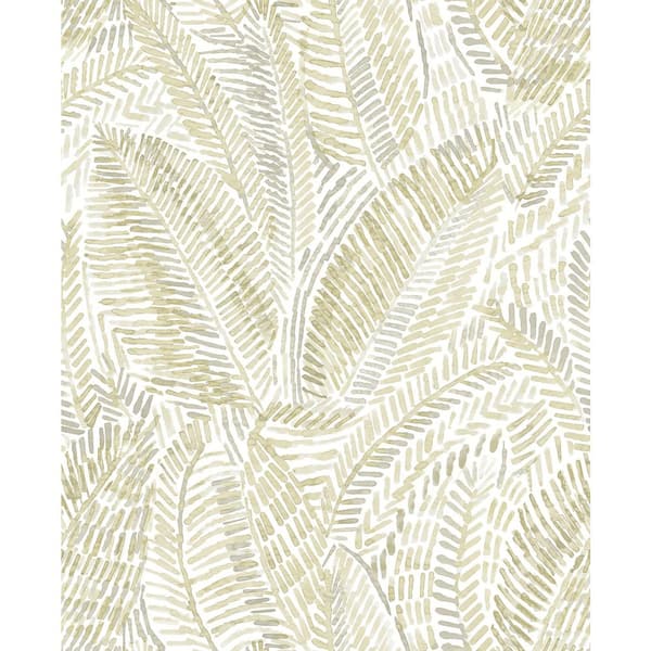 A-Street Prints Fildia Honey Yellow Botanical Matte Paper Non-Pasted Wallpaper