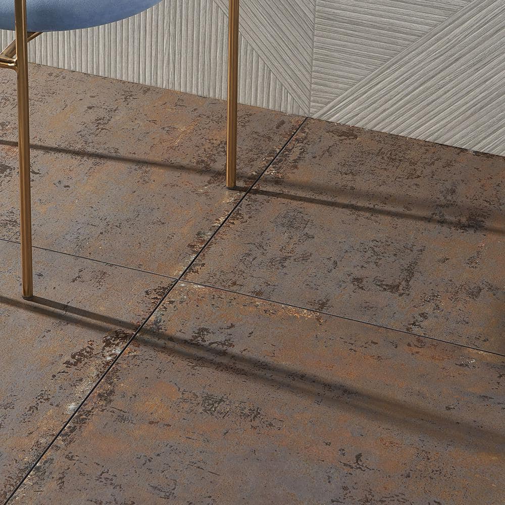 Mantis 24" Matte Brown Porcelain Stone Look Tile