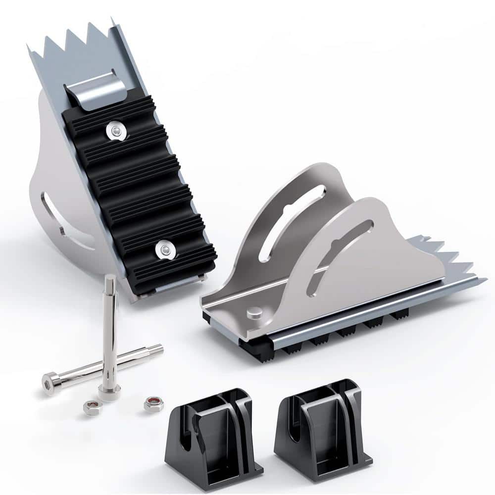 Angel Sar Silver Safety Feet Kit for Ext. Ladders - D1200