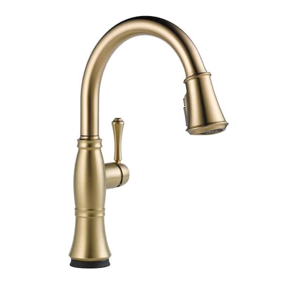 Delta Cassidy Touch Single-Handle Pull-Down Sprayer Kitchen Faucet in Lumicoat Champagne Bronze