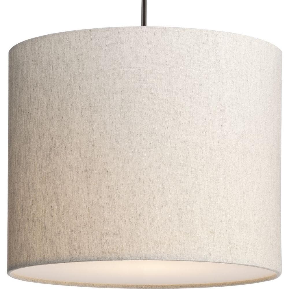 Progress Lighting Markor Collection 12 in. 1-Light Ecru Linen ...