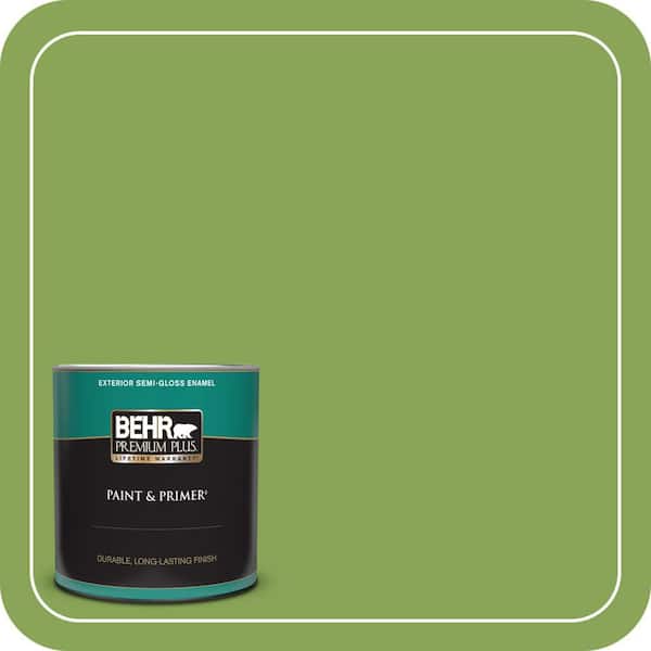 BEHR PREMIUM PLUS 1 qt. #P370-6 Salamander Semi-Gloss Enamel Exterior Paint & Primer