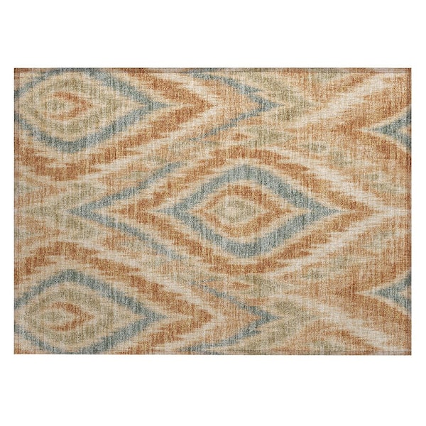 Chantille Machine Washable Indoor/Outdoor Abstract ACN3071 Terracotta 2 ft. x 3 ft. Accent Rug
