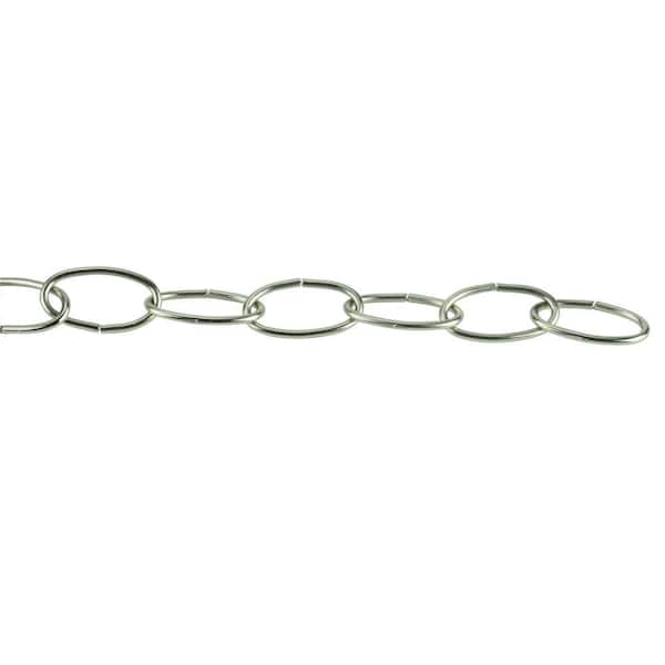 #2/0 x 1 ft. Brushed Nickel Decorator Steel Chain