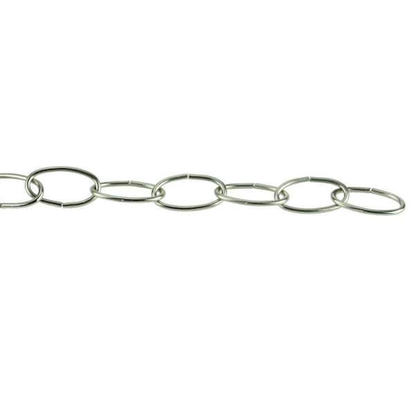 Everbilt #2/0 x 1 ft. Brushed Nickel Decorator Steel Chain