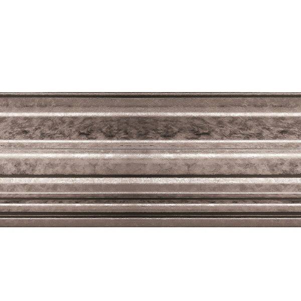 Fasade Classic 1.063 in. x 6 in. x 96 in. Wood Ceiling Crown Molding in Galvanized Steel