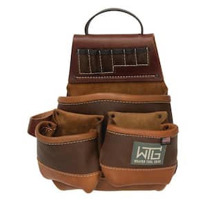 Leather Framer Left Pouch Brown