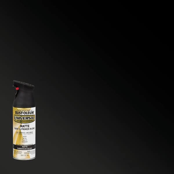 RustOleum Universal 12 oz. All Surface Matte Black Spray Paint and Primer in One 330505 The